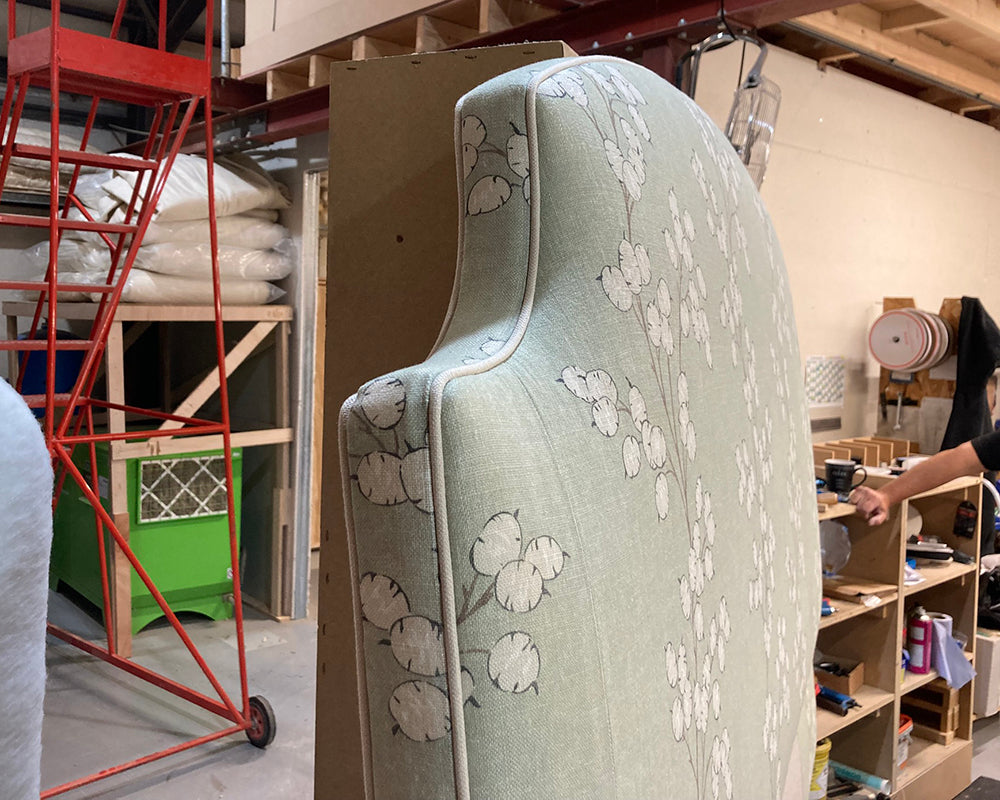 Kingsize Puffin Headboard Linwood Lottie Sage
