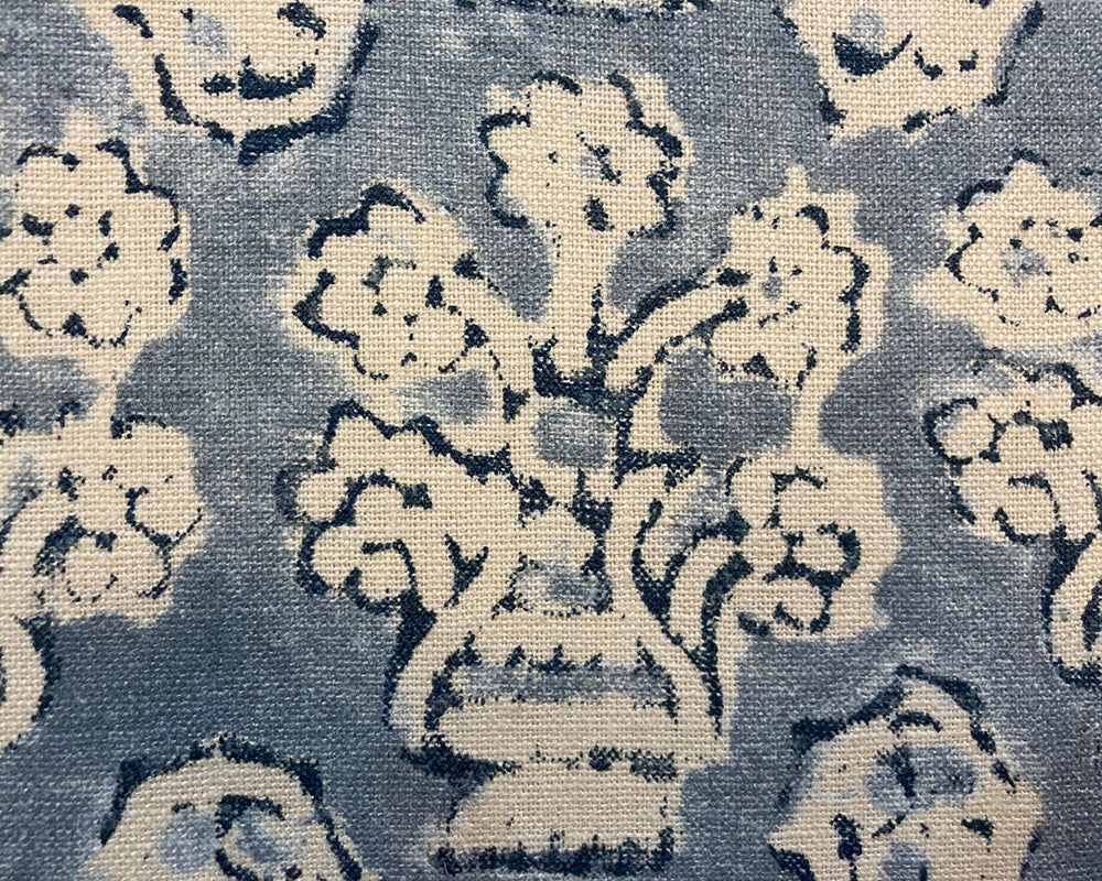 Kingsize Tresco Headboard & Cushion Linwood Shirin Raindrop