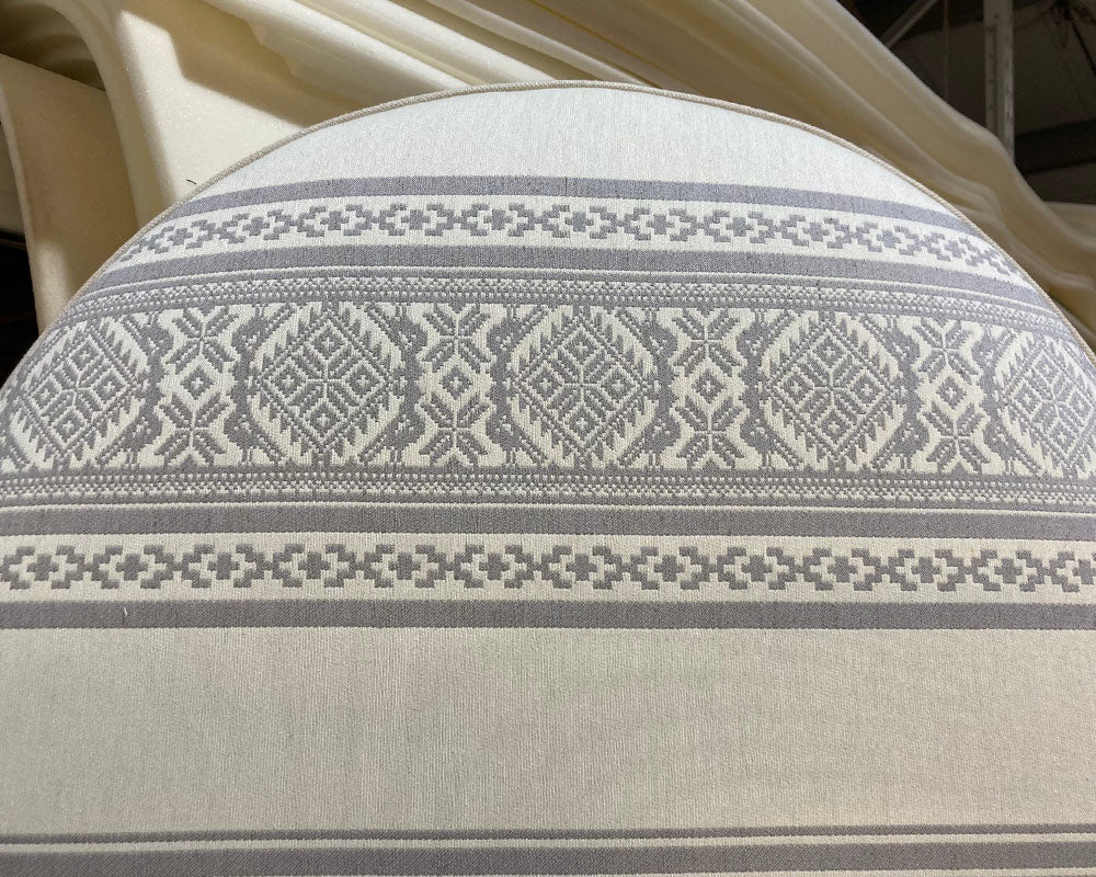 Kingsize Samson Headboard & 2 Cushions Julia Brendel Aztec Stripe Natural