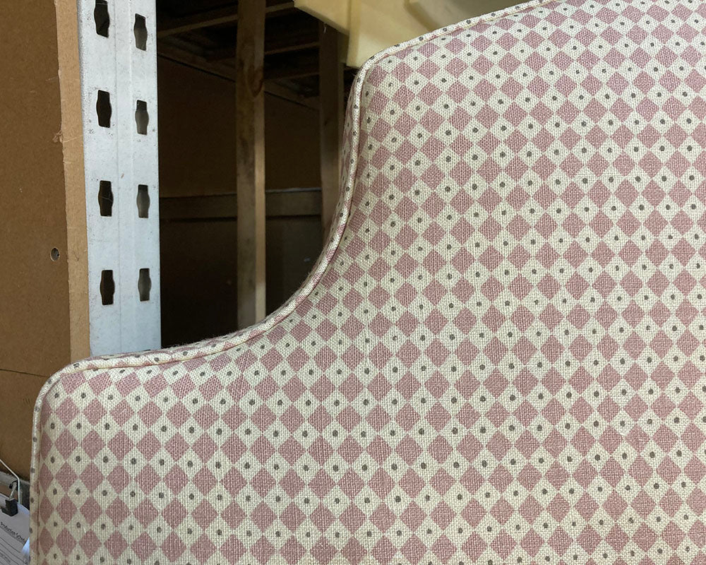 Kingsize Puffin Headboard Lewis & Wood Diamond Dot Rose