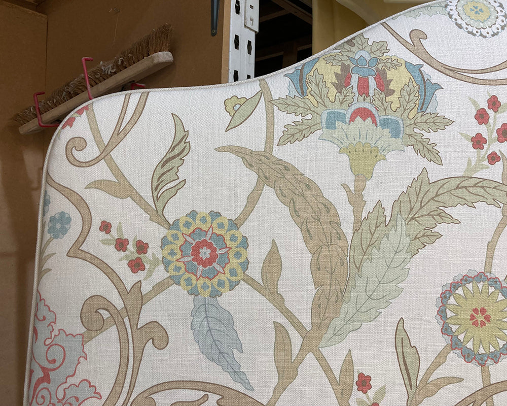 Double Barra Headboard Lewis And Wood Ipek Damask Fresco