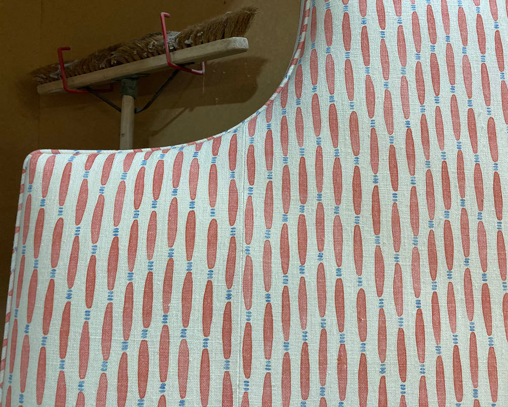 Super King Samson Headboard Linwood Smocked Coral