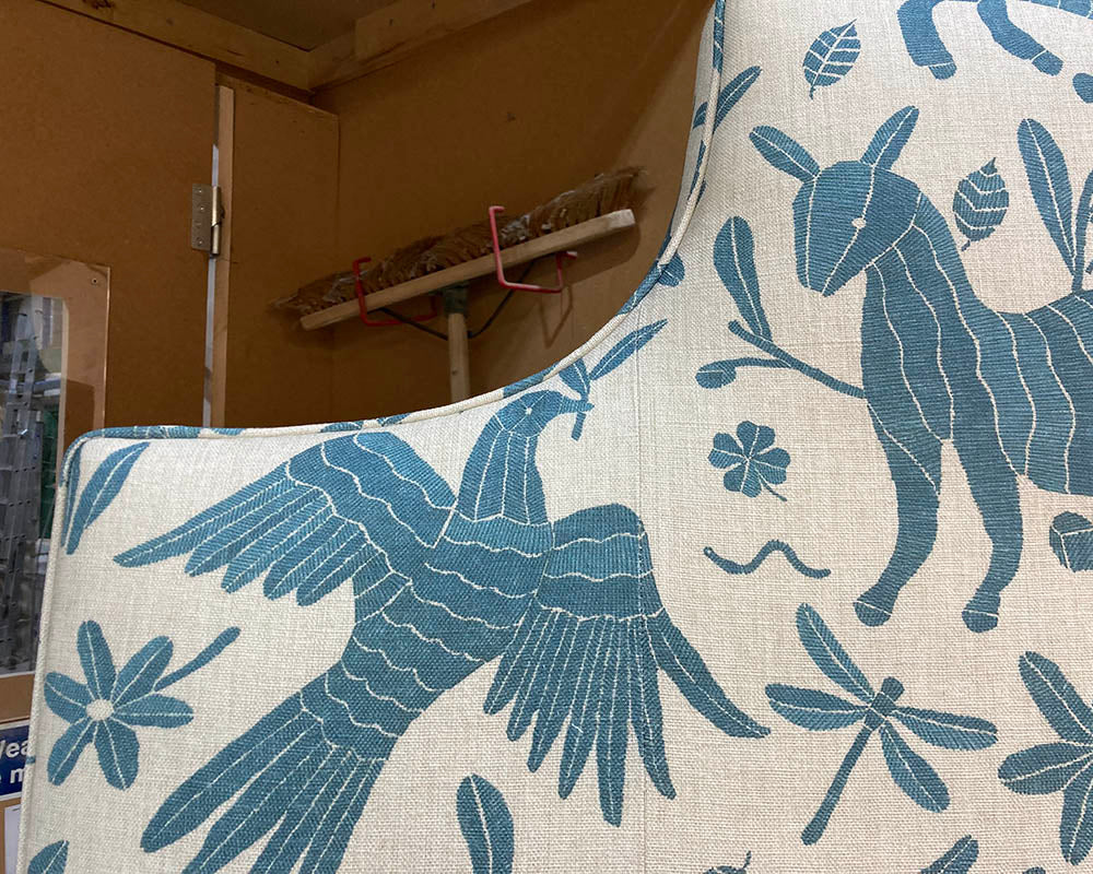 Super King Samson Headboard Lewis & Wood Otomi Bluebird