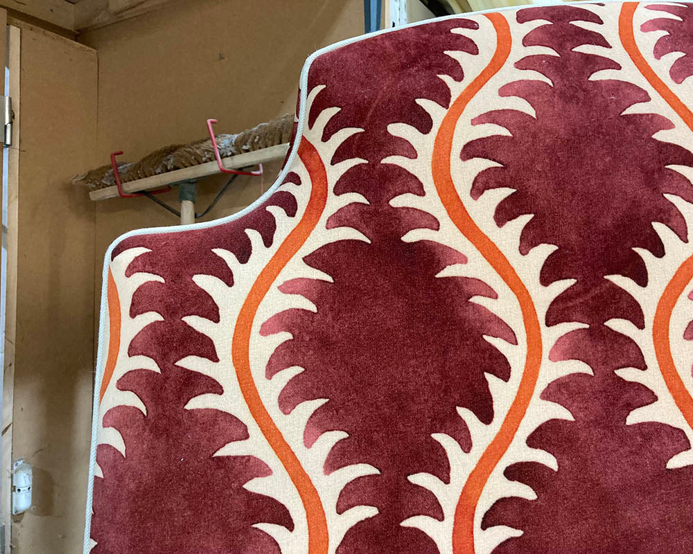 Twin Single Puffin Headboards Linwood Helter Skelter Redcurrant