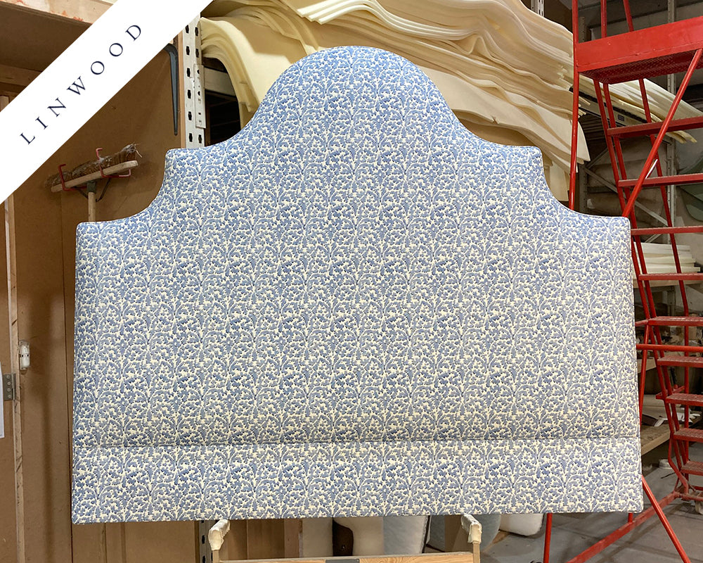Kingsize Samson Headboard Linwood Bagatelle Forget-Me-Not