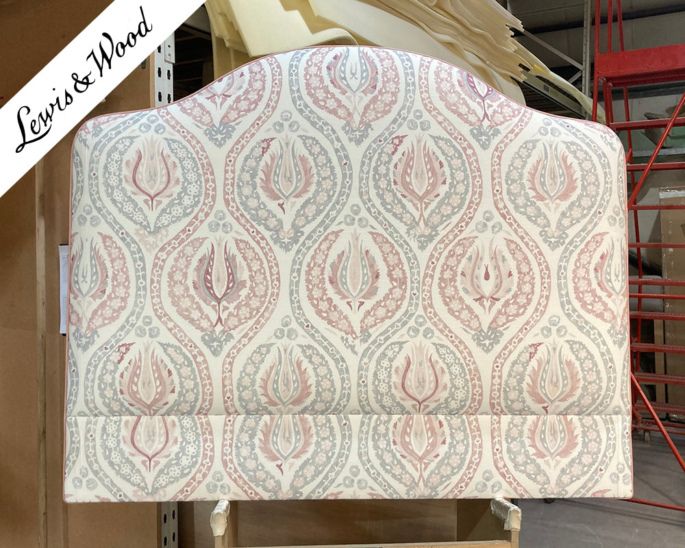 Double Barra Headboard Lewis & Wood Benaki Rock Rose