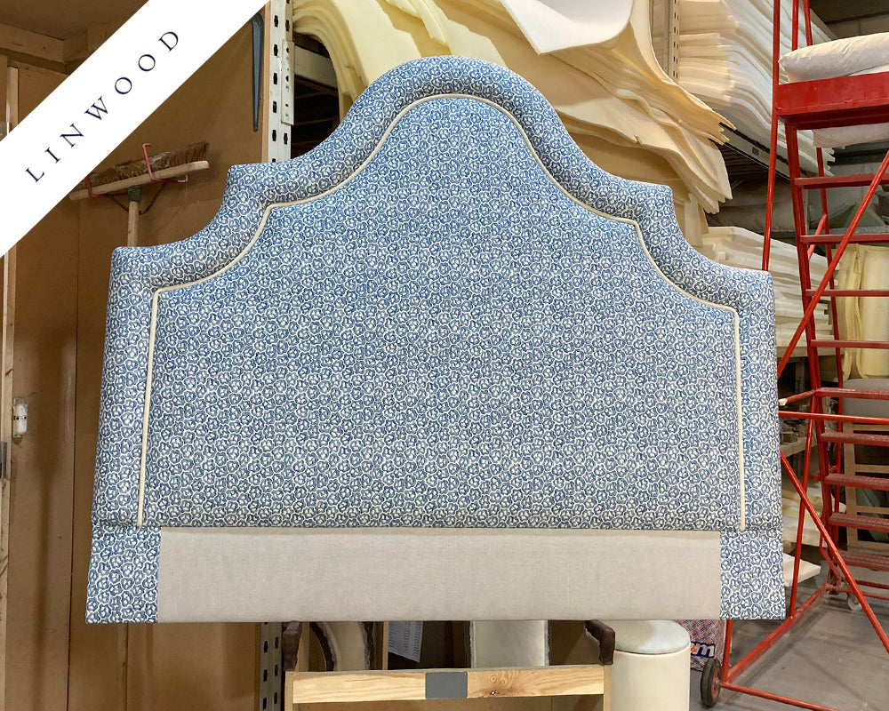 Kingsize Bryher Headboard Linwood Hopscotch Aquamarine
