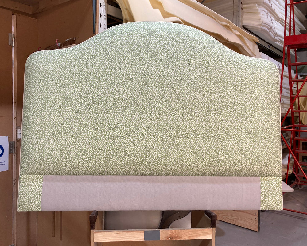 Kingsize Barra Headboard Linwood Hopscotch Gooseberry Green