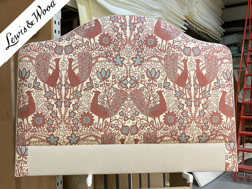 Kingsize Barra Headboard Lewis & Wood Peacock Rhone