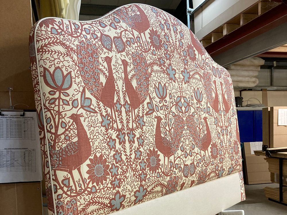 Kingsize Barra Headboard Lewis & Wood Peacock Rhone