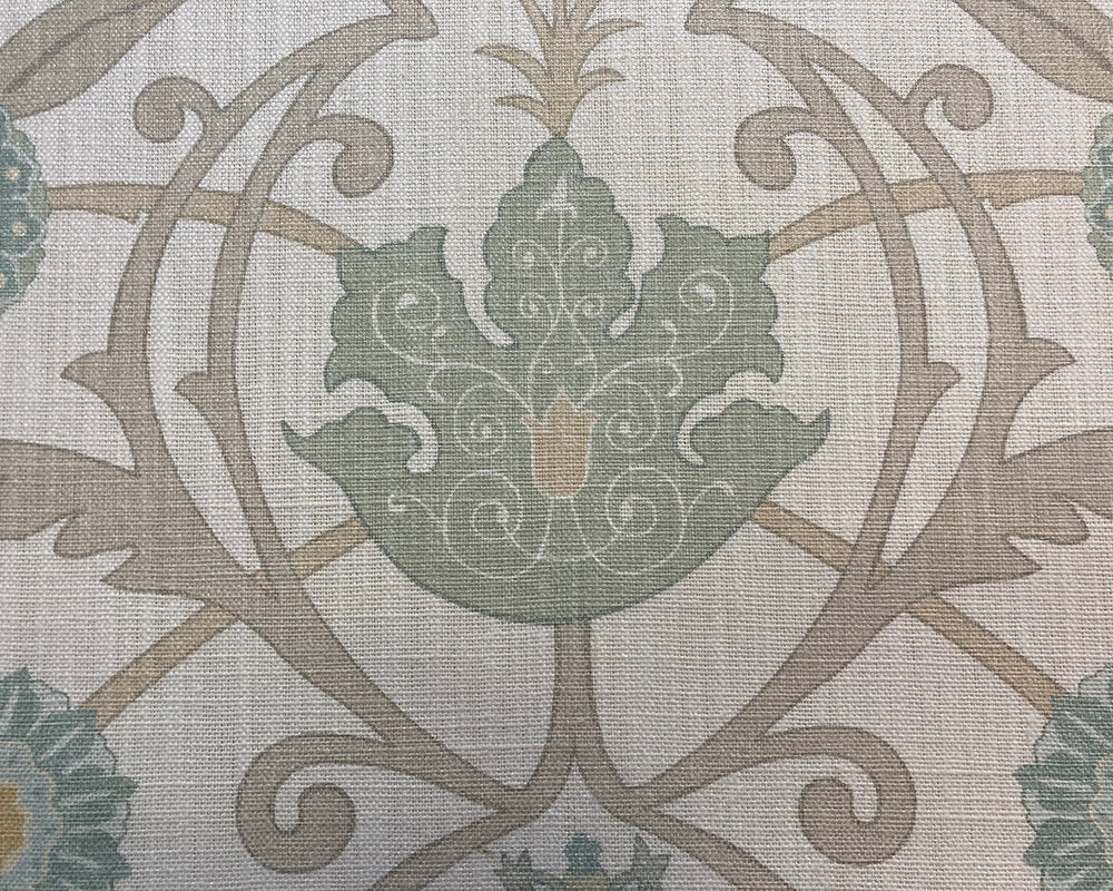 Double Barra Headboard Lewis & Wood Ipek Damask Ceramic