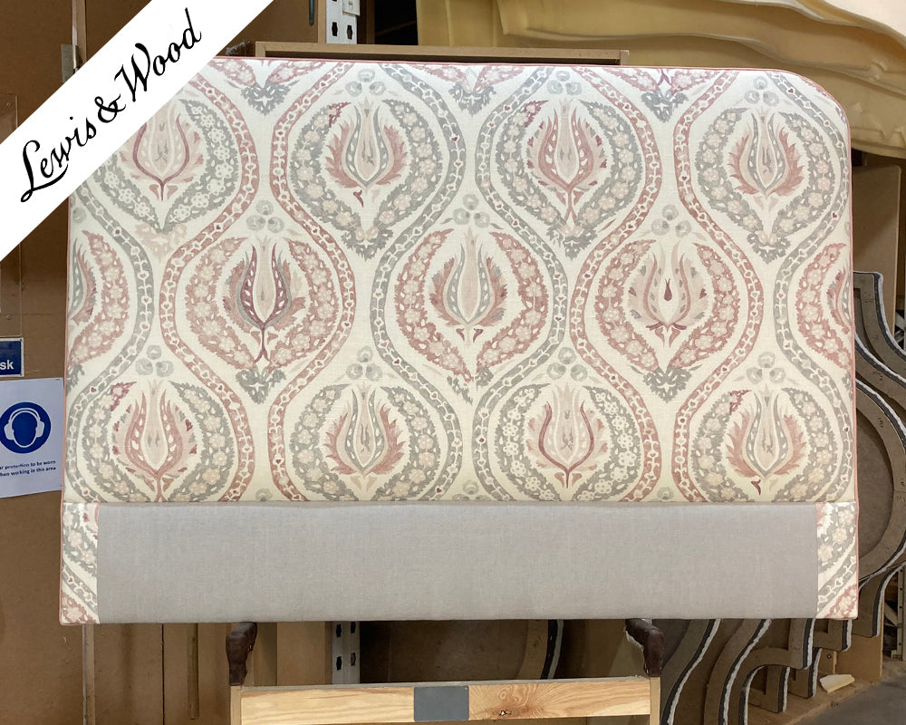 Double Faray Headboard Lewis & Wood Benaki Rock Rose