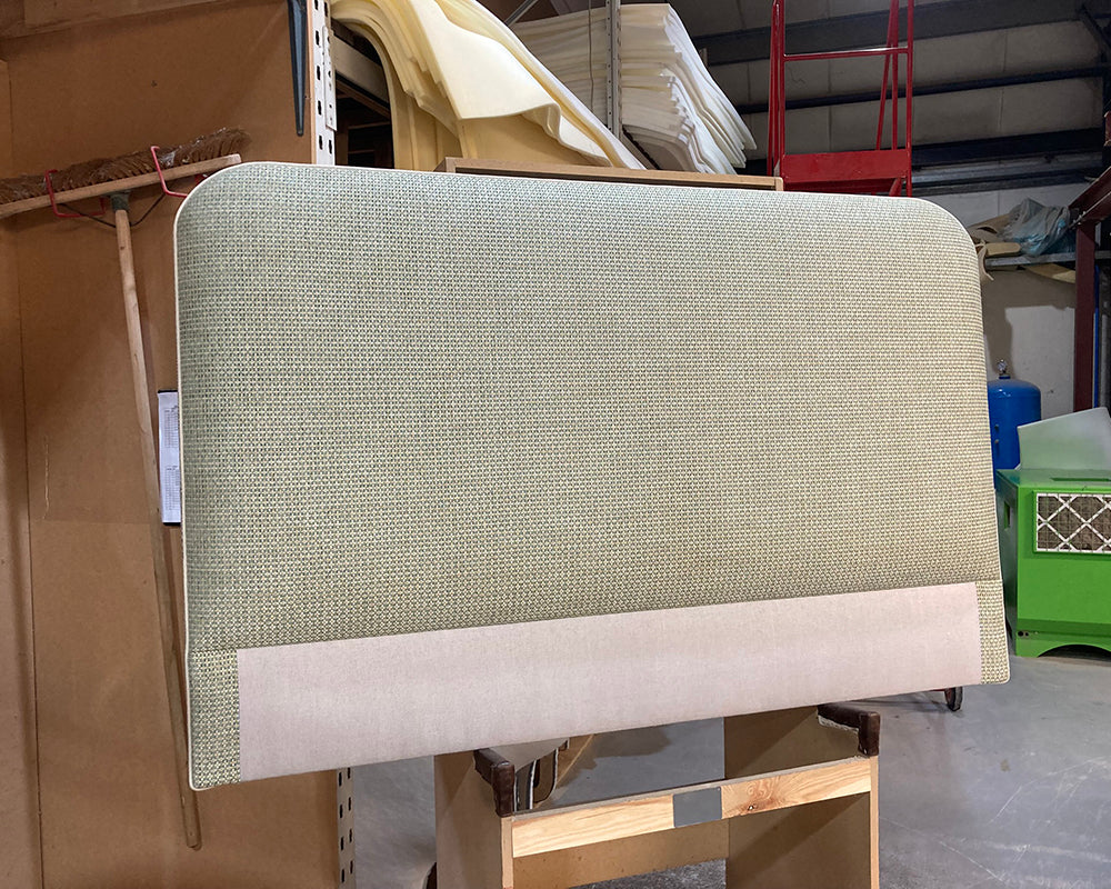 Kingsize Faray Headboard GP&J Baker Burford Weave Green/Aqua