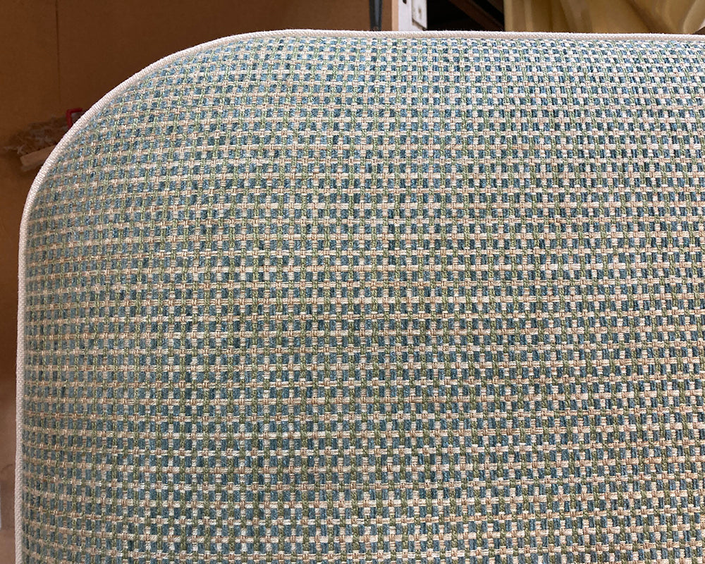 Kingsize Faray Headboard GP&J Baker Burford Weave Green/Aqua