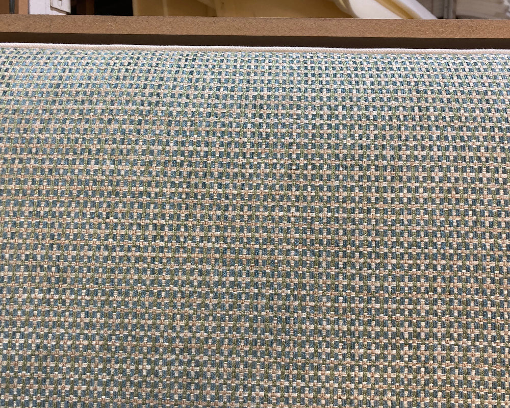Kingsize Faray Headboard GP&J Baker Burford Weave Green/Aqua