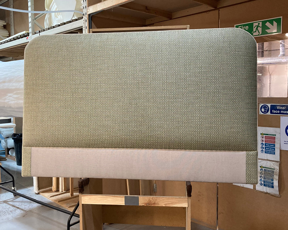 Kingsize Faray Headboard GP&J Baker Burford Weave Green/Aqua