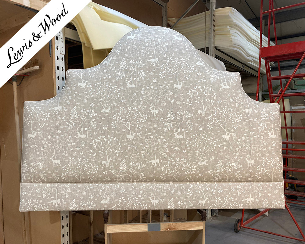 Super King Samson Headboard Lewis & Wood Voysey Park Flax