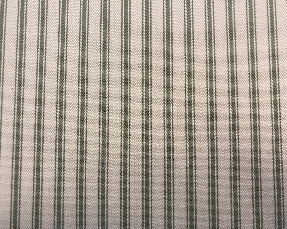 Double Farne Headboard Ian Mankin Ticking Stripe 1 Sage