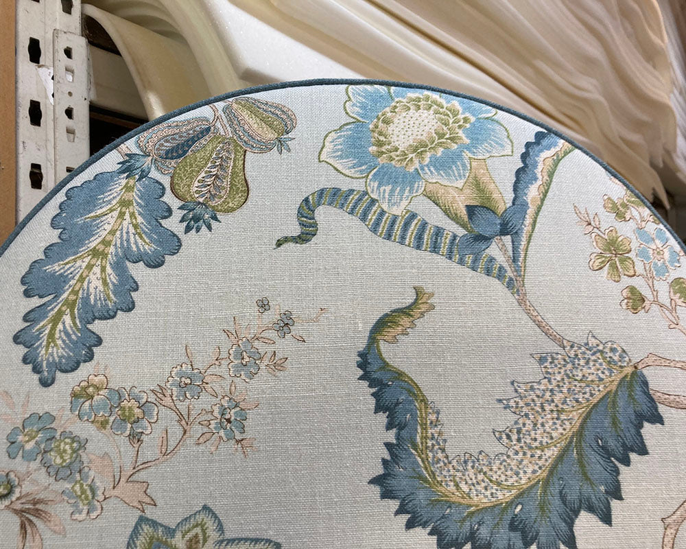 Double Samson Headboard Linwood Kitty Aqua/Leaf