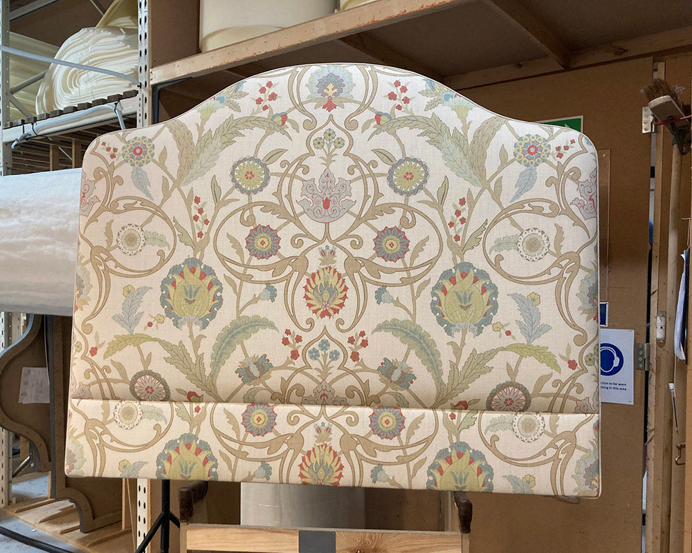Double Barra Headboard Lewis & Wood Ipek Damask Pugin
