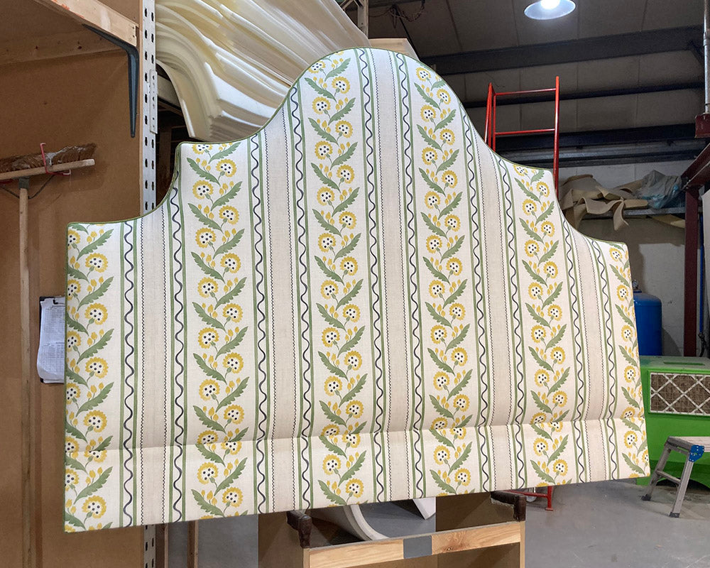 Super King Samson Headboard Linwood Polly Stripe Dandelion