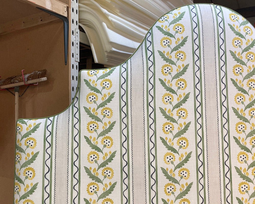 Super King Samson Headboard Linwood Polly Stripe Dandelion