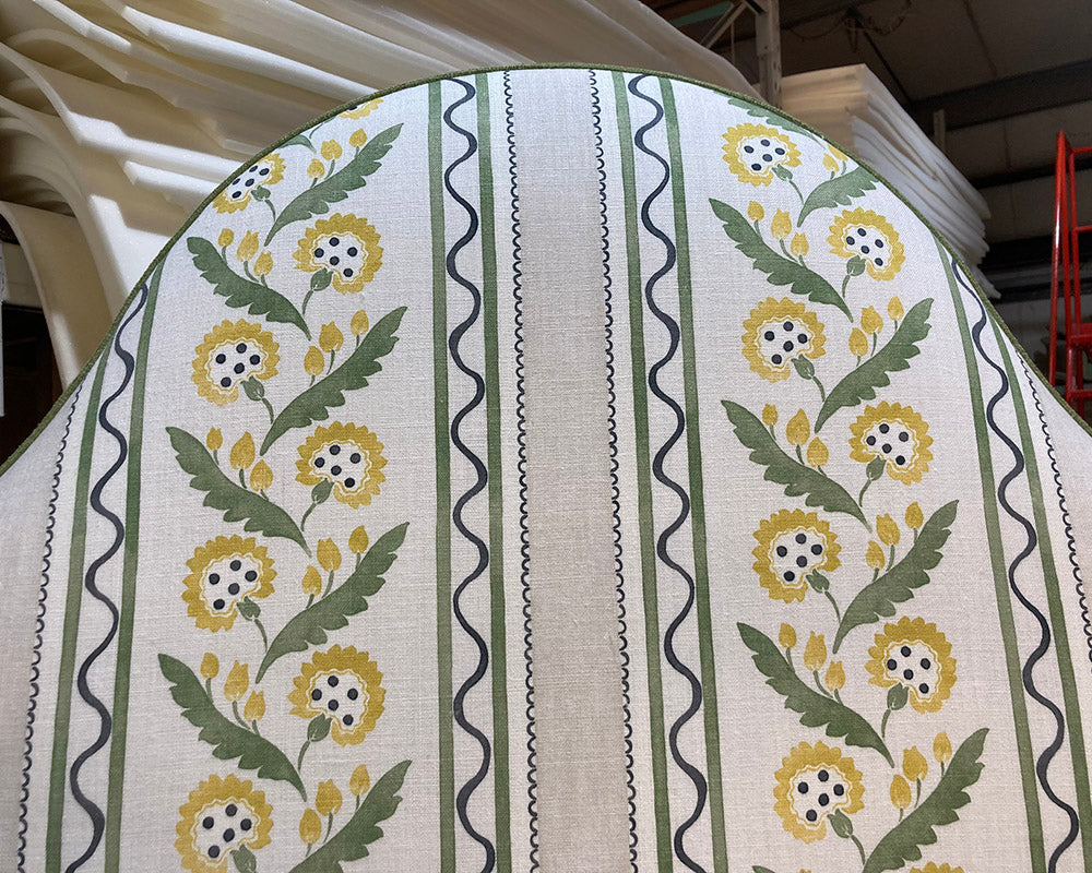 Super King Samson Headboard Linwood Polly Stripe Dandelion