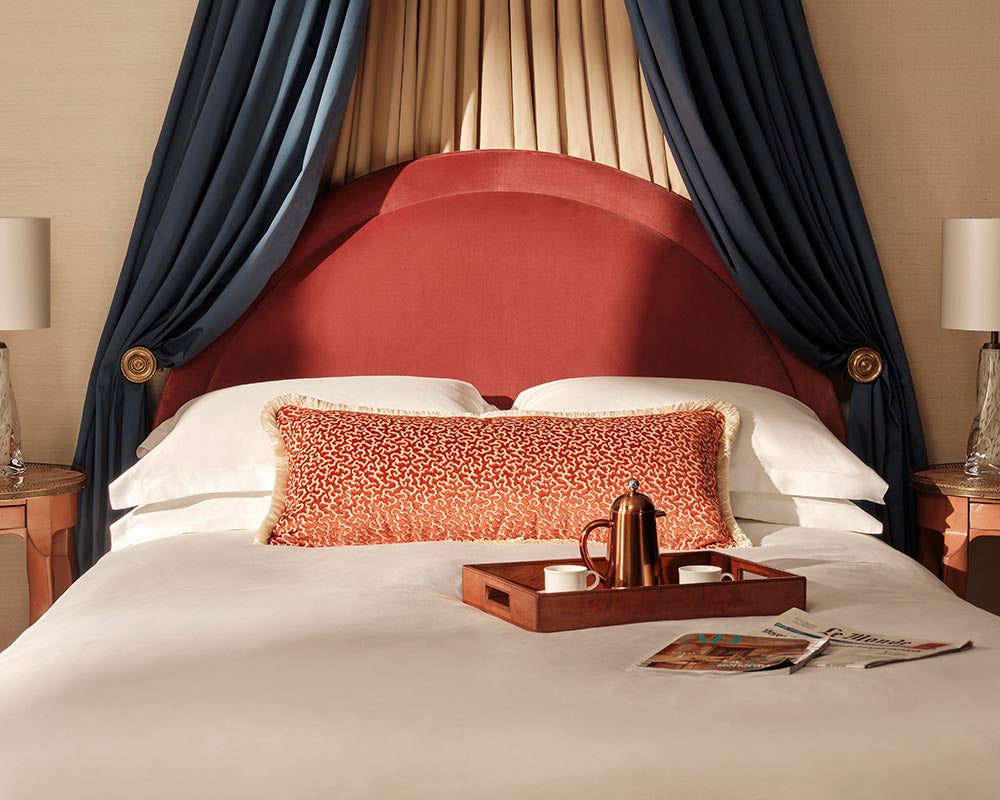 Kingsize Shuna Headboard Manuel Canovas Rivoli Brique