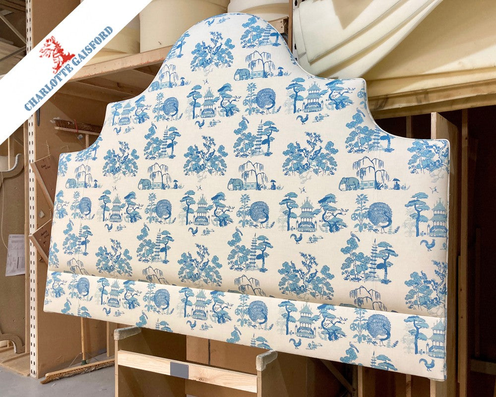 Super King Samson Headboard Charlotte Gaisford Dreaming Garden Blue