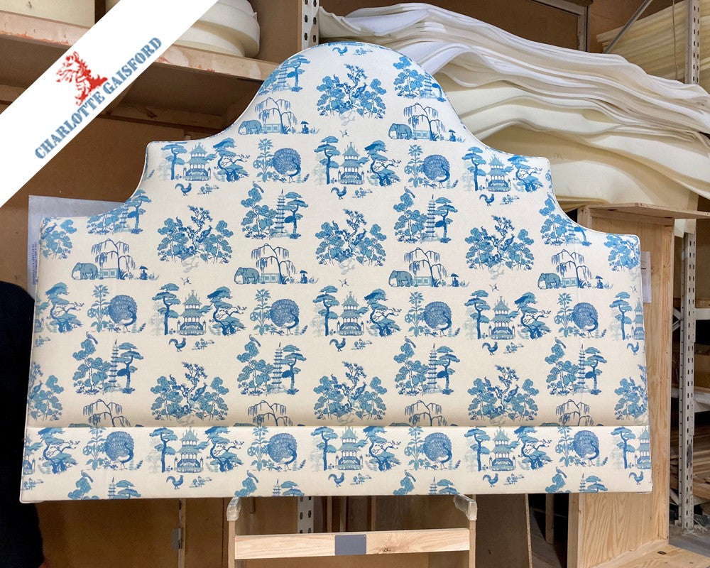 Super King Samson Headboard Charlotte Gaisford Dreaming Garden Blue