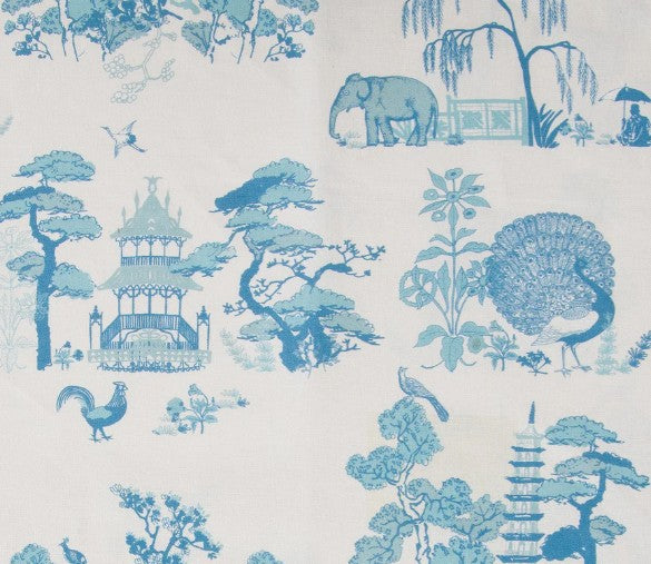 Super King Samson Headboard Charlotte Gaisford Dreaming Garden Blue