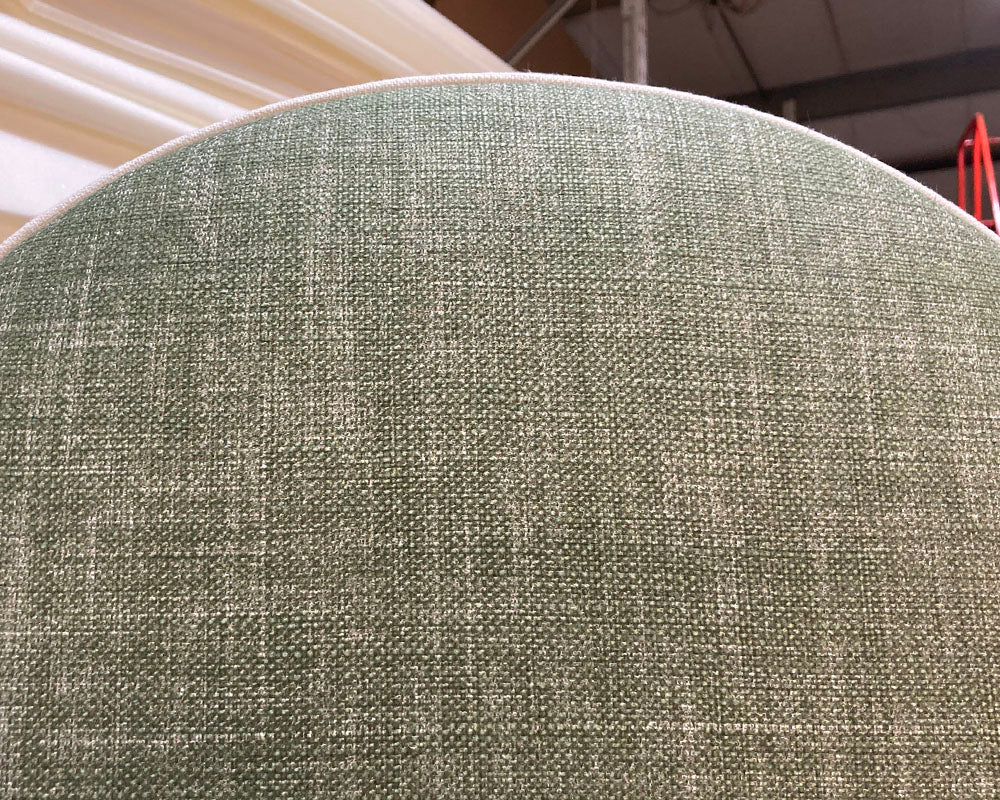Double Samson Headboard Fermoie Plain Linen Parson's Green