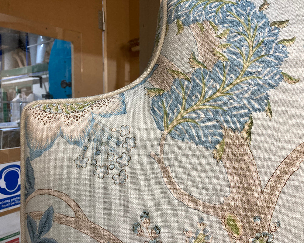 Single Samson Headboard Linwood Kitty Aqua/Leaf