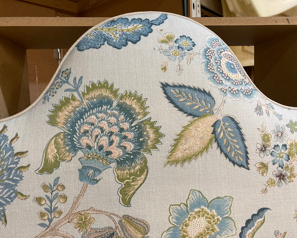 Single Samson Headboard Linwood Kitty Aqua/Leaf