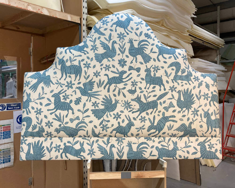 Super King Samson Headboard Lewis & Wood Otomi Bluebird
