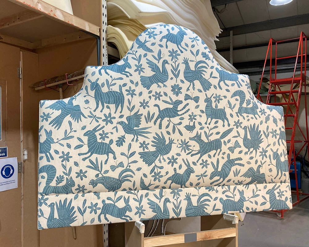 Super King Samson Headboard Lewis & Wood Otomi Bluebird