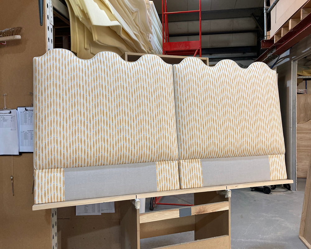 Twin Single Solas Headboards Linwood Smocked Baguette