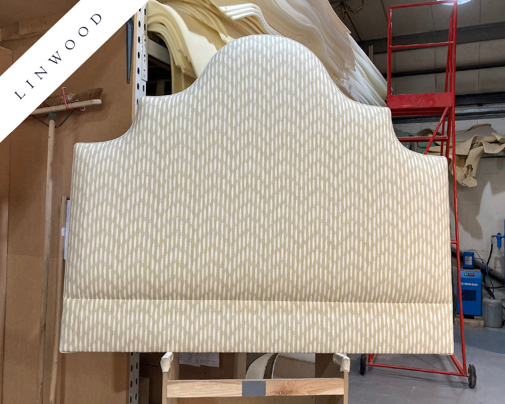Kingsize Samson Headboard Linwood Smocked Wheatgrass