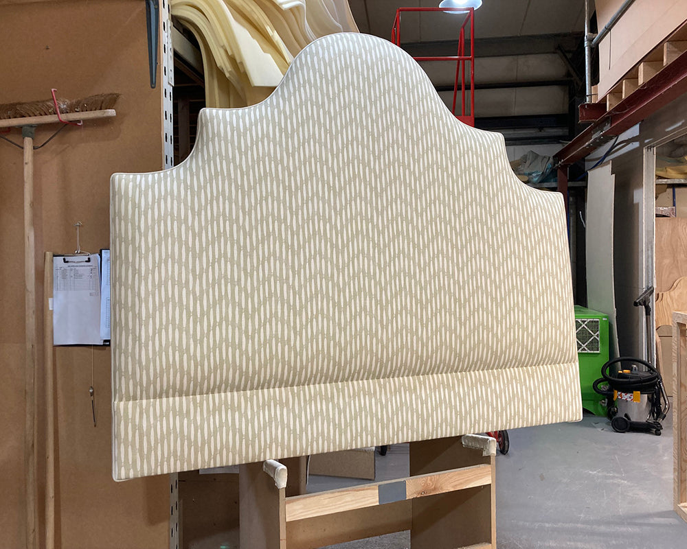 Kingsize Samson Headboard Linwood Smocked Wheatgrass