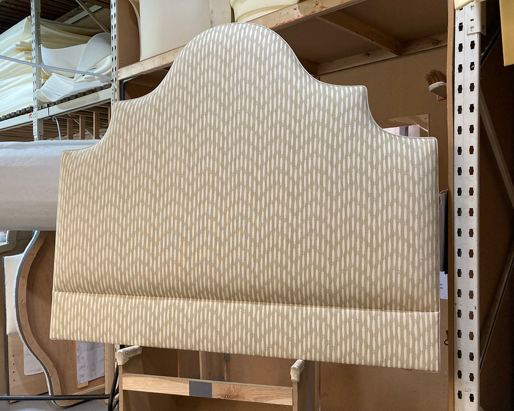 Kingsize Samson Headboard Linwood Smocked Wheatgrass