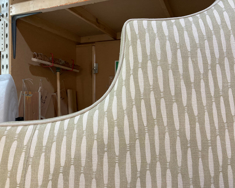 Kingsize Samson Headboard Linwood Smocked Wheatgrass