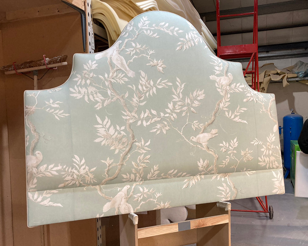 Super King Samson Headboard Lewis & Wood Doves Aquamarine