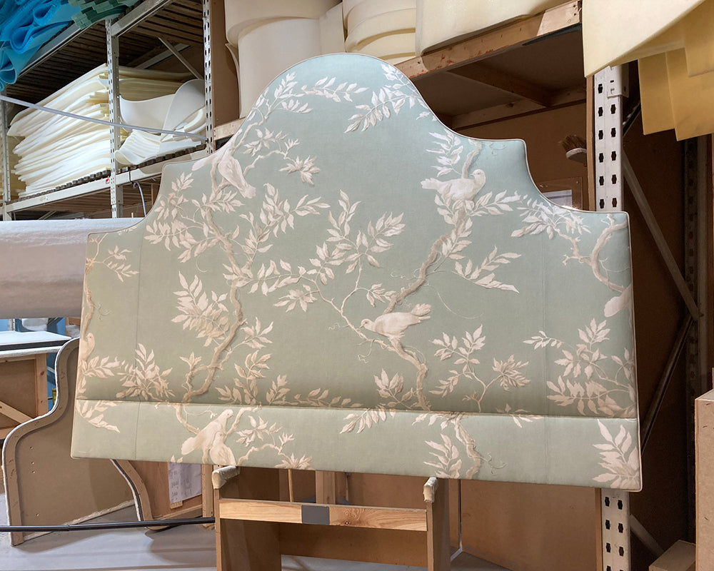 Super King Samson Headboard Lewis & Wood Doves Aquamarine