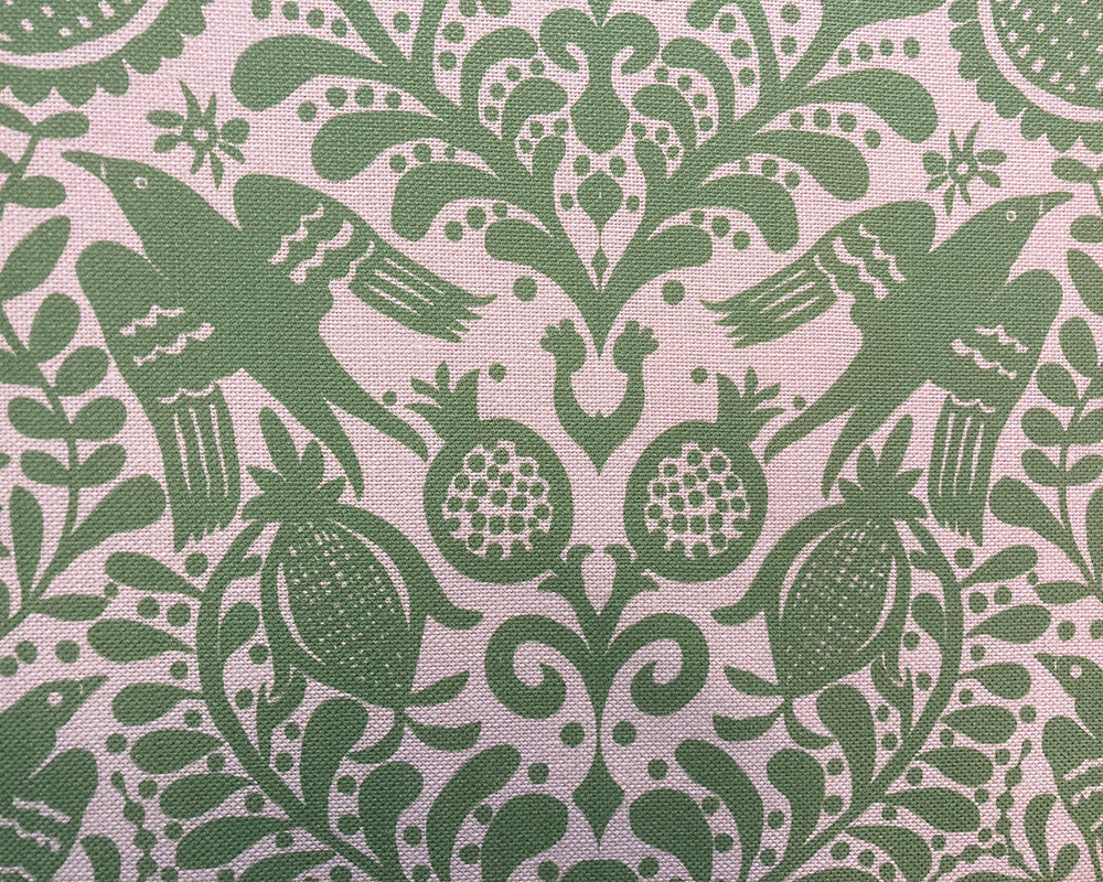 Super King Puffin Headboard Charlotte Gaisford London Birds Green