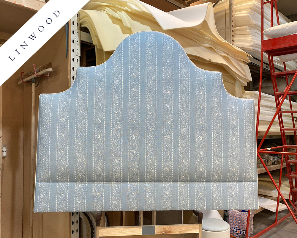 Kingsize Samson Headboard Linwood Fortune Teller Cornflower