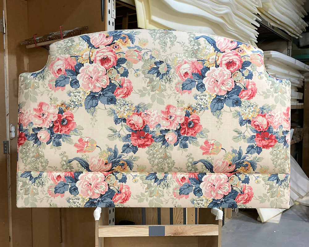 Kingsize Puffin Headboard Linwood Albertine Indigo/Pink