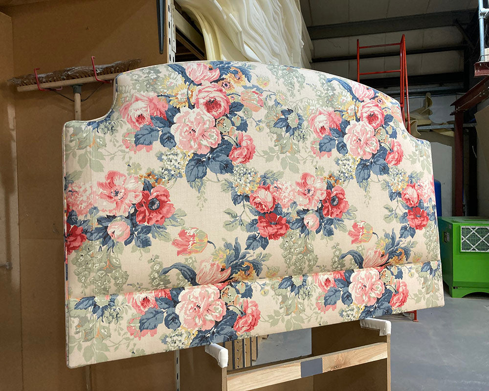 Kingsize Puffin Headboard Linwood Albertine Indigo/Pink