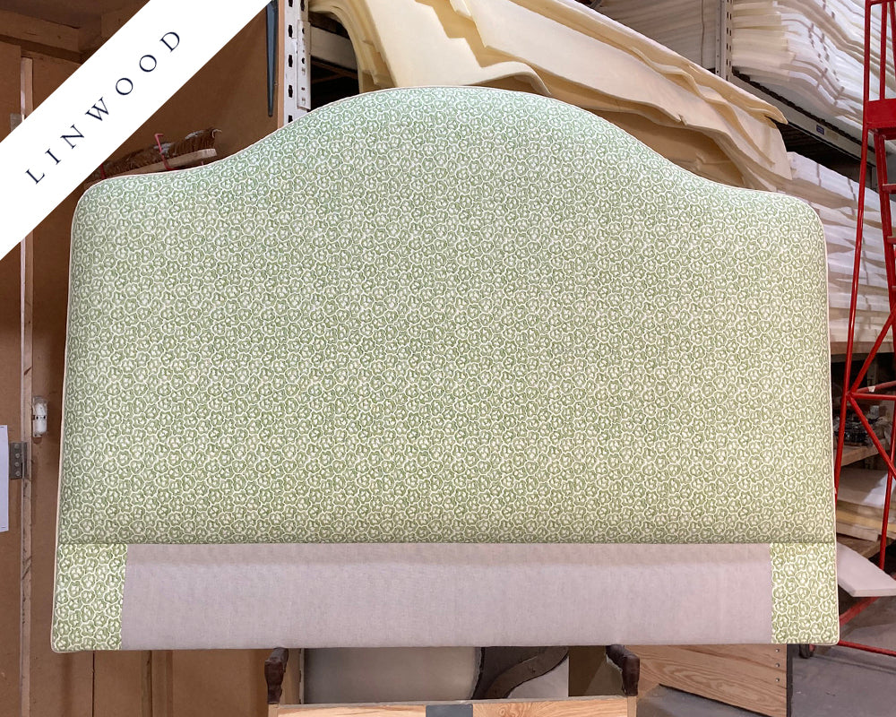 Kingsize Barra Headboard Linwood Hopscotch Gooseberry Green