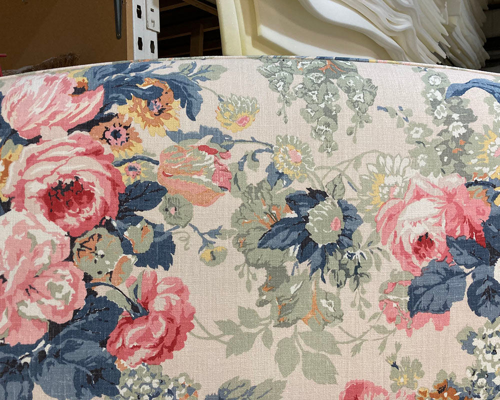 Kingsize Puffin Headboard Linwood Albertine Indigo/Pink