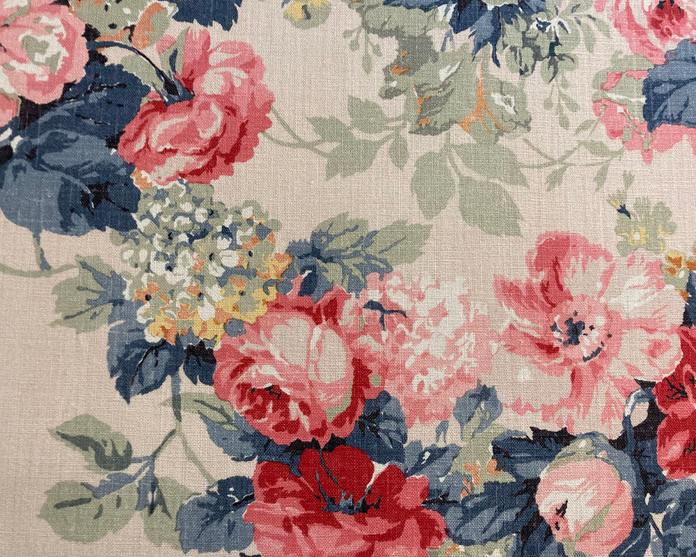 Kingsize Puffin Headboard Linwood Albertine Indigo/Pink